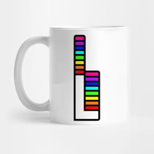 Rainbow Letter, L Mug